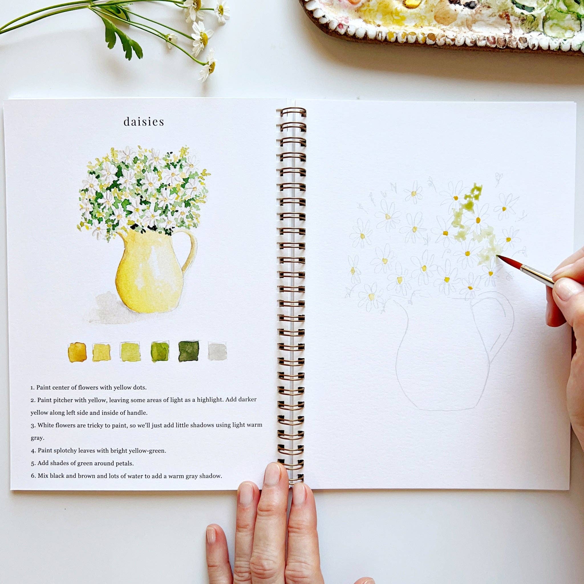 FLOWERS WATERCOLOR WORKBOOK - BOTANICAL CALM EDITION-zoom-6