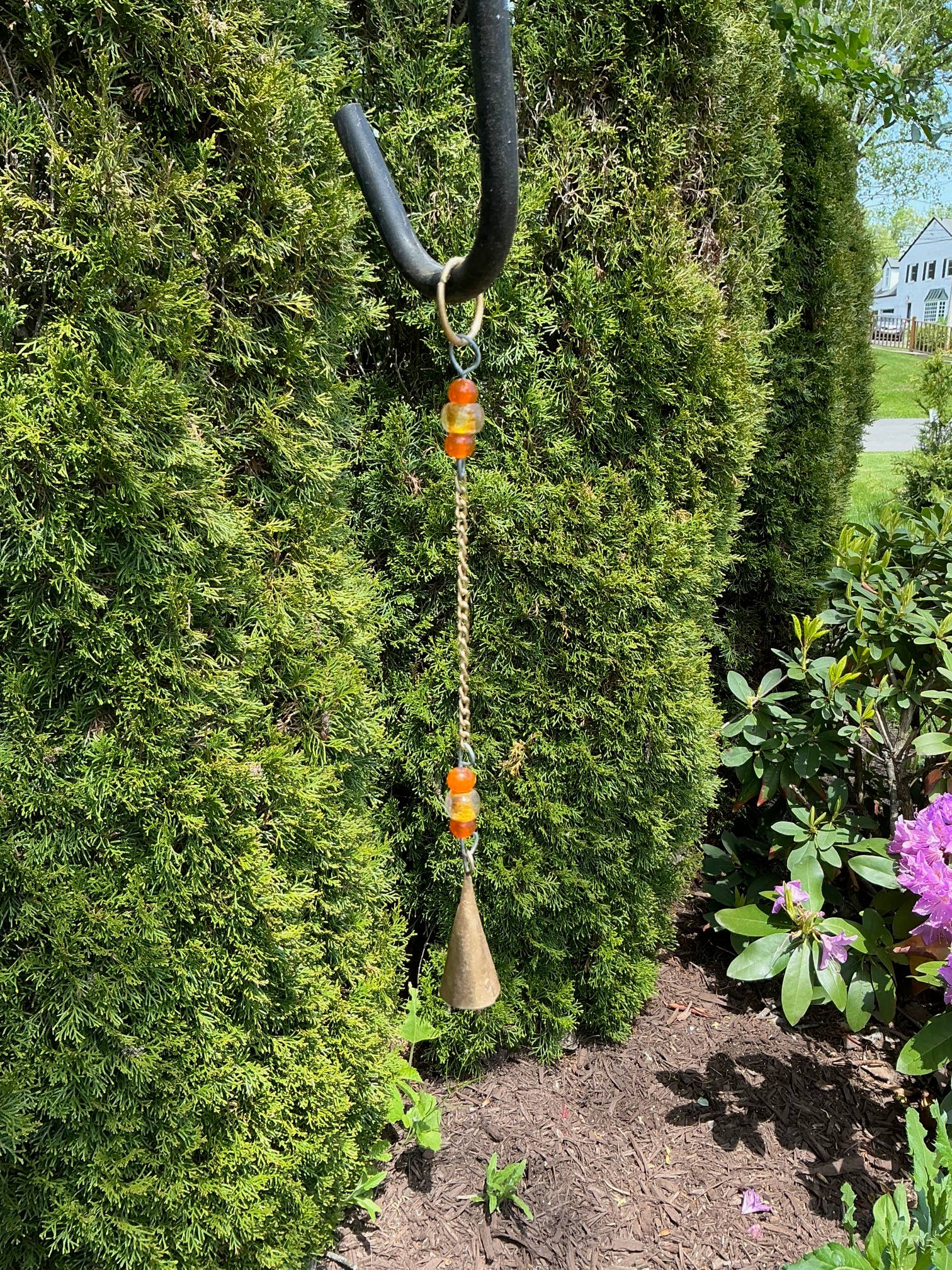 Beaded Bell Chain - Orange