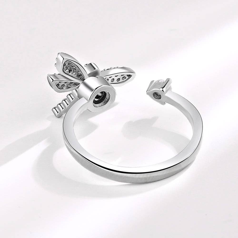 Dragonfly Anxiety Fidget Spinner Ring in Solid Copper-5