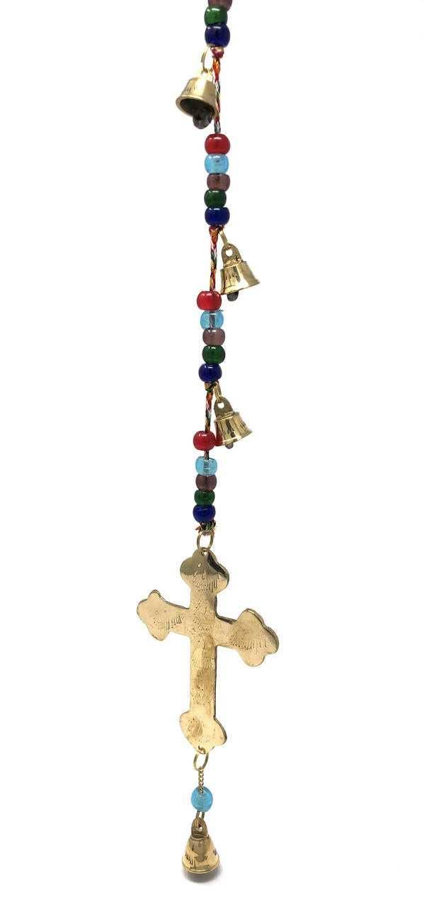 Brass Wind Chime String with Cross-1