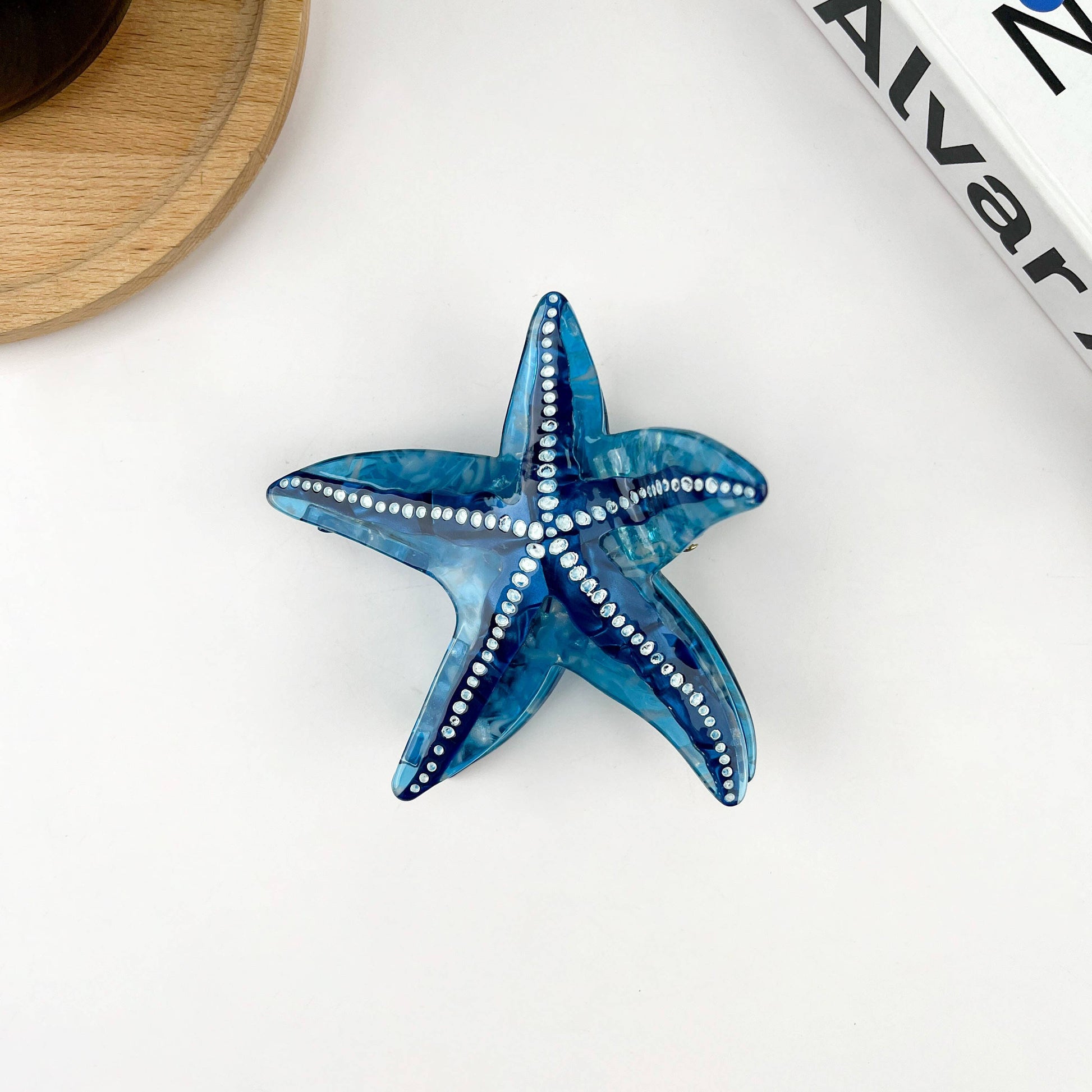 Starfish Hair Clip, Acetate Claw Clip-3