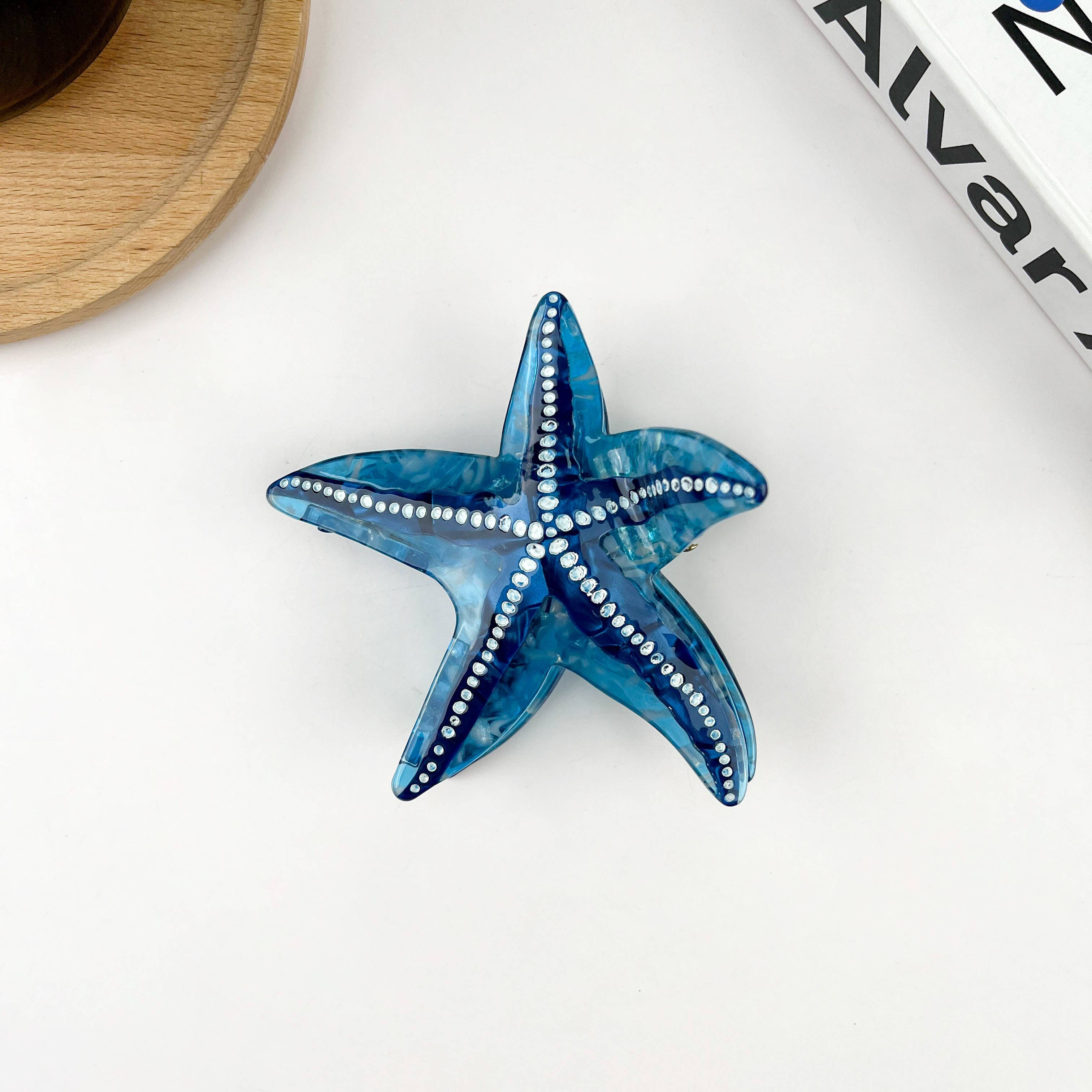 Starfish Hair Clip, Acetate Claw Clip-zoom-3