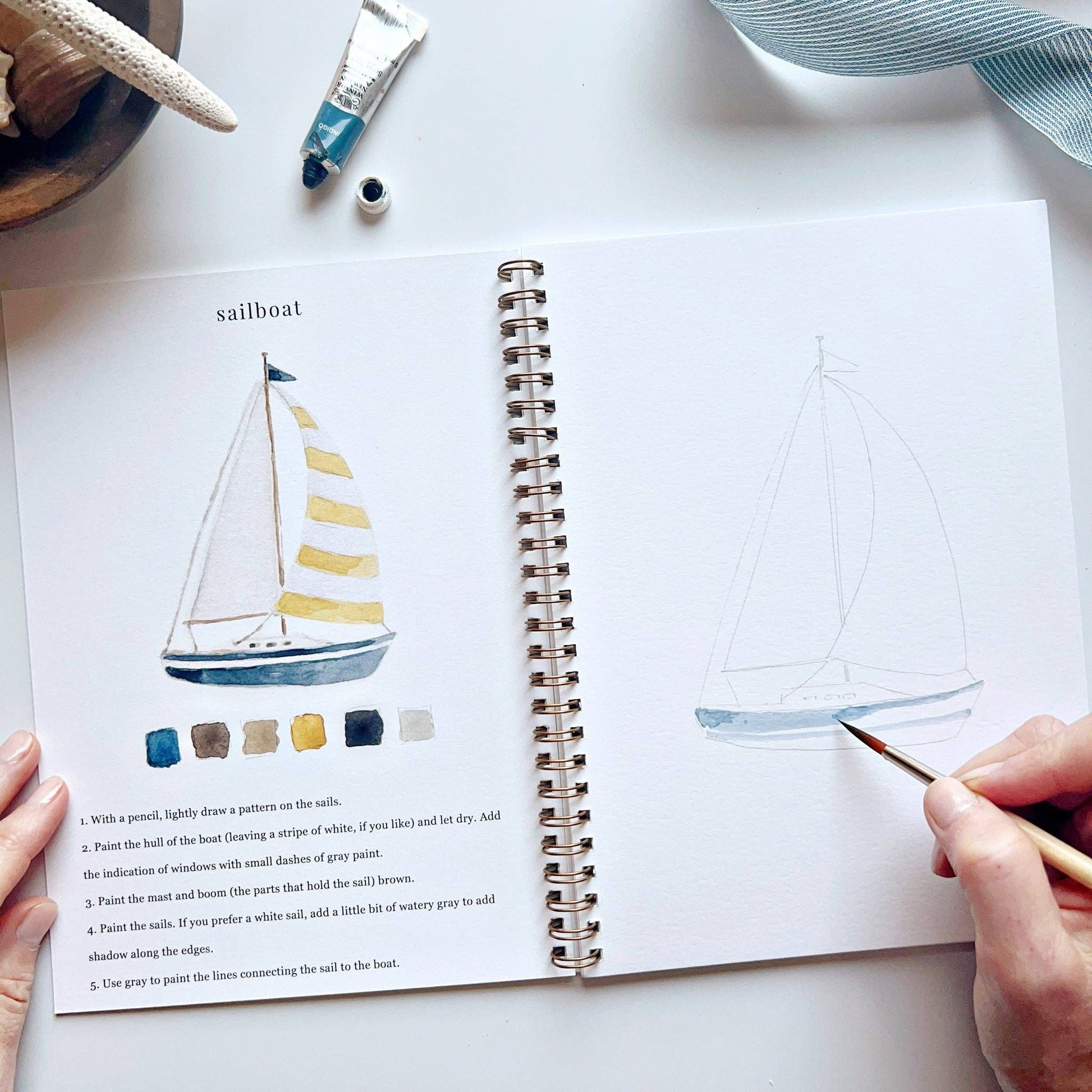 Seaside Watercolor Workbook - Coastal Calm Edition-3