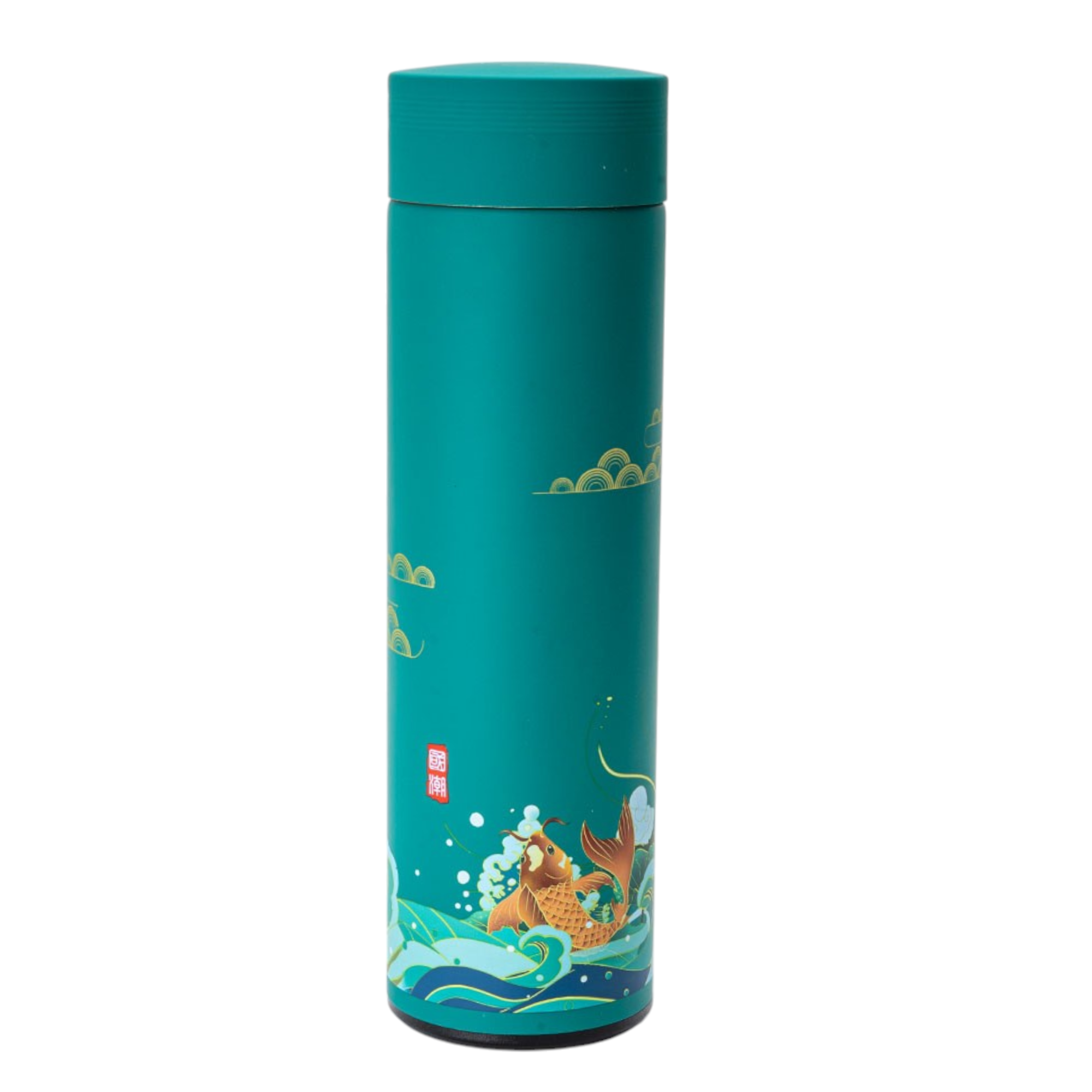 17OZ VACUUM INSULATED STAINLESS STEEL THERMOS FLASK - KOI & CLOUDS-zoom-1