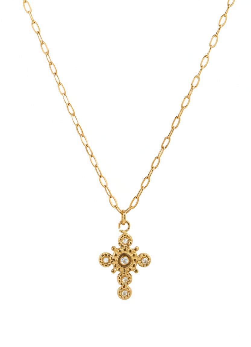 Stainless Vintage Cross Pendant Necklace-zoom-1