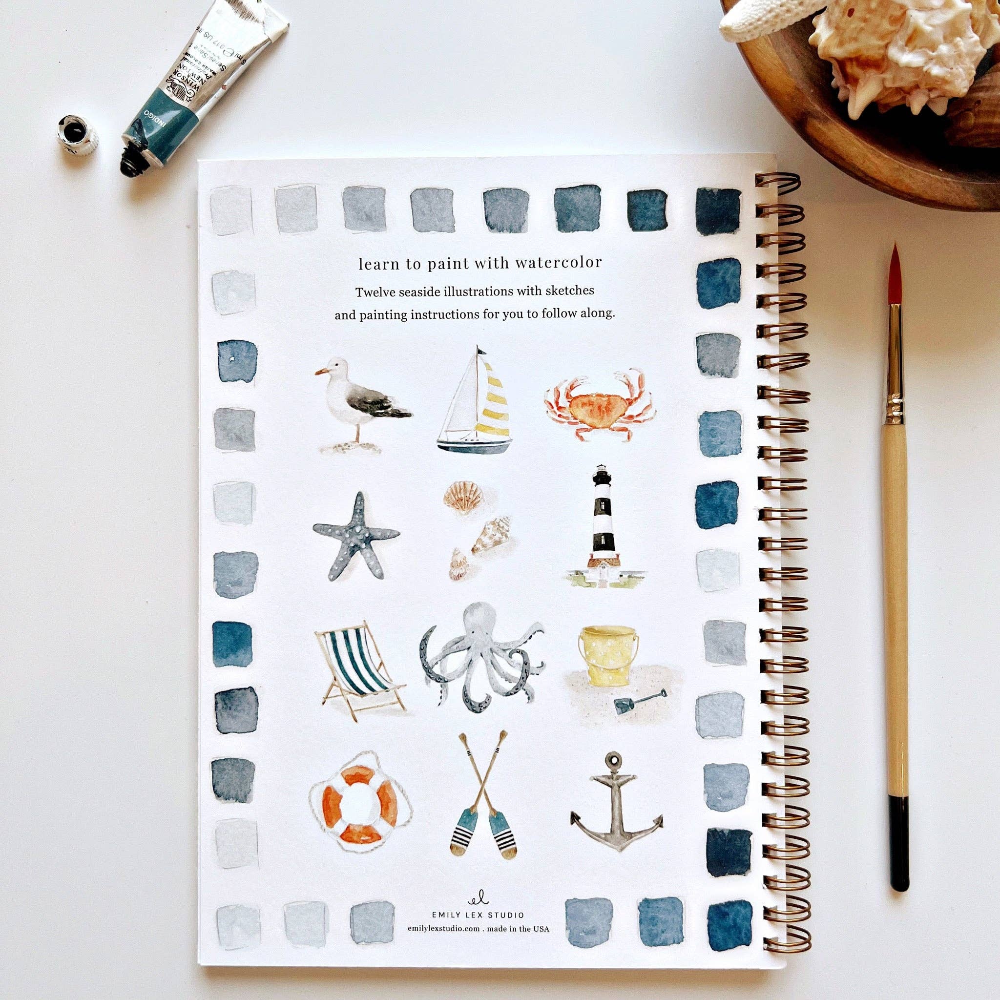Seaside Watercolor Workbook - Coastal Calm Edition-zoom-2