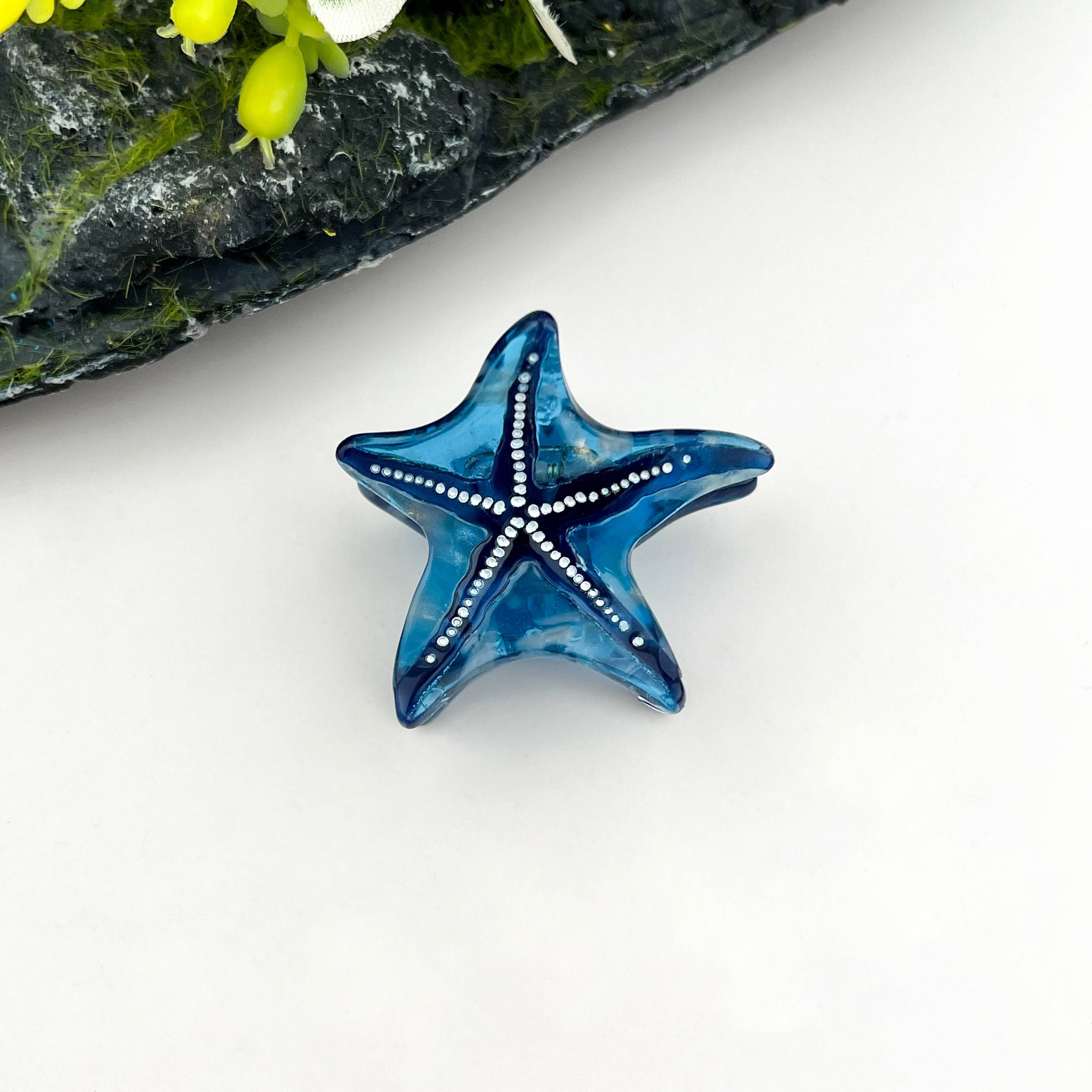 Starfish Hair Clip, Acetate Claw Clip-zoom-10