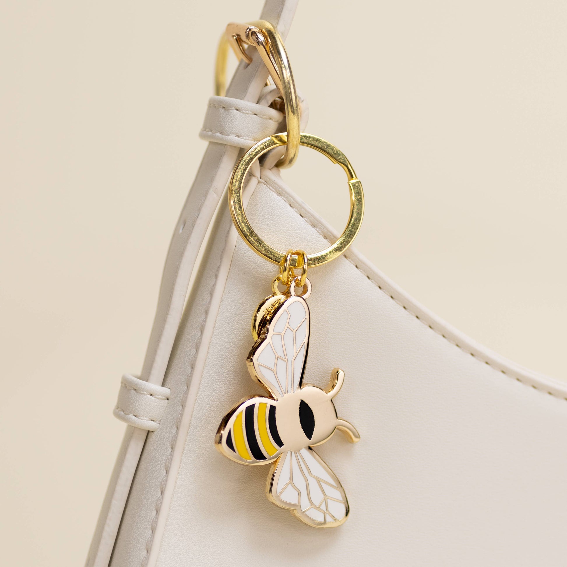 Queen Honey Bee Keychain Bag Charm, Garden Bee Gifts-2
