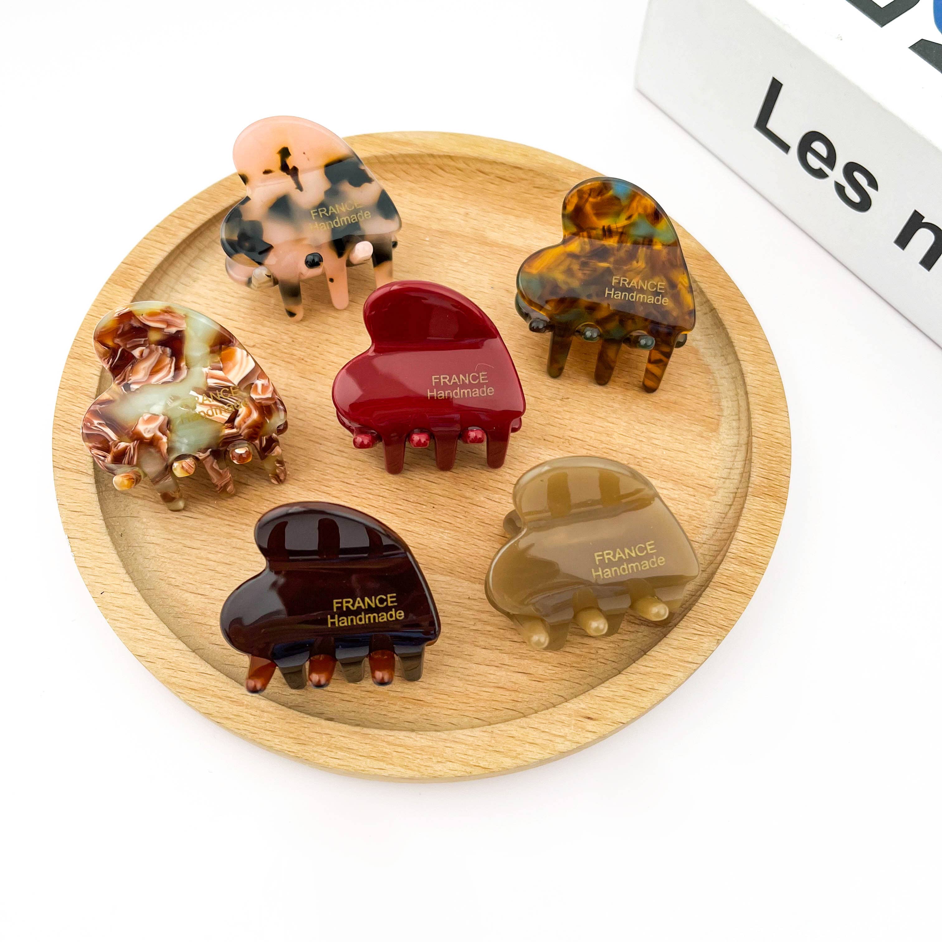 Acetate Mini Heart Hair Clip