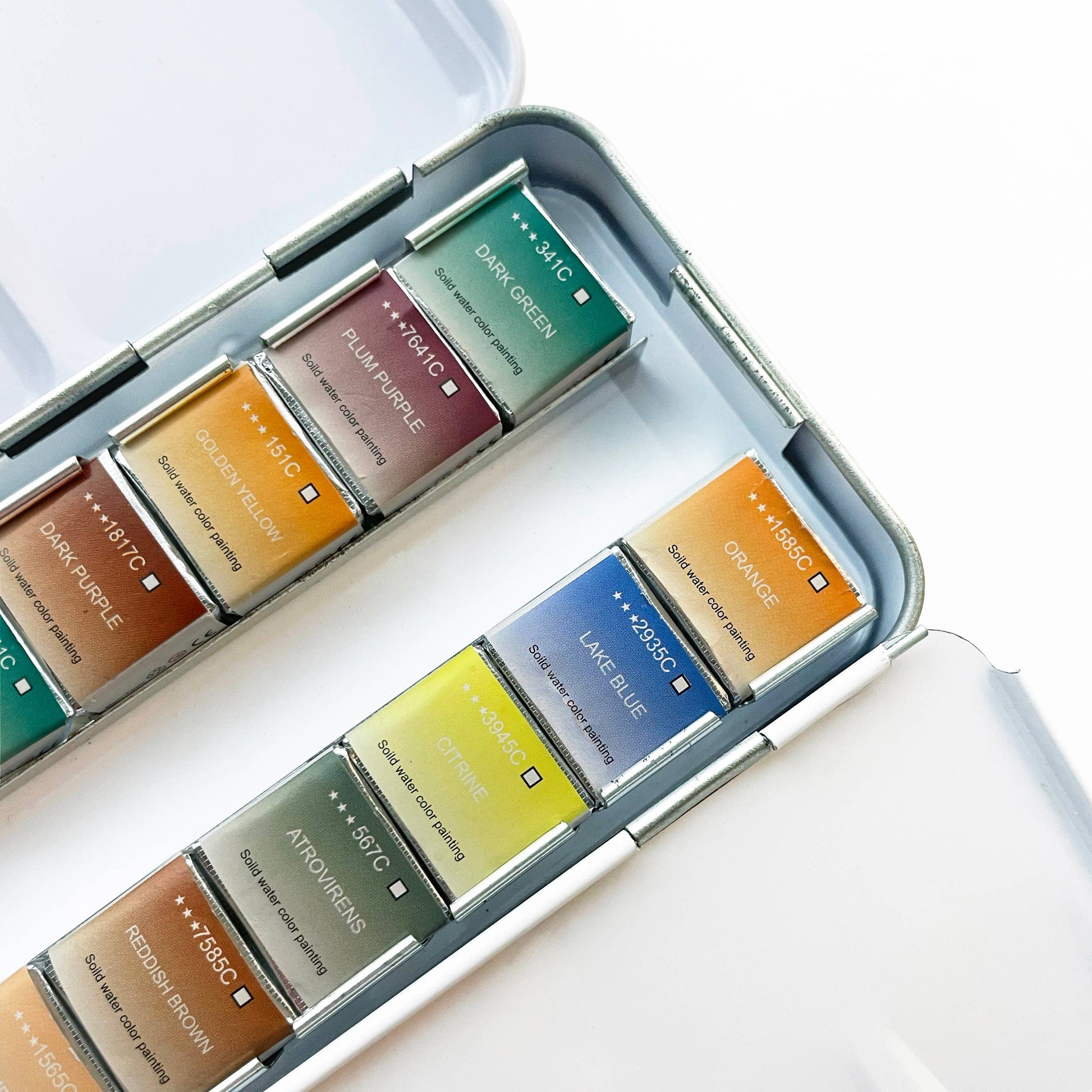 Watercolor Set - Travel-Friendly Metal Palette - 12 Colors-4