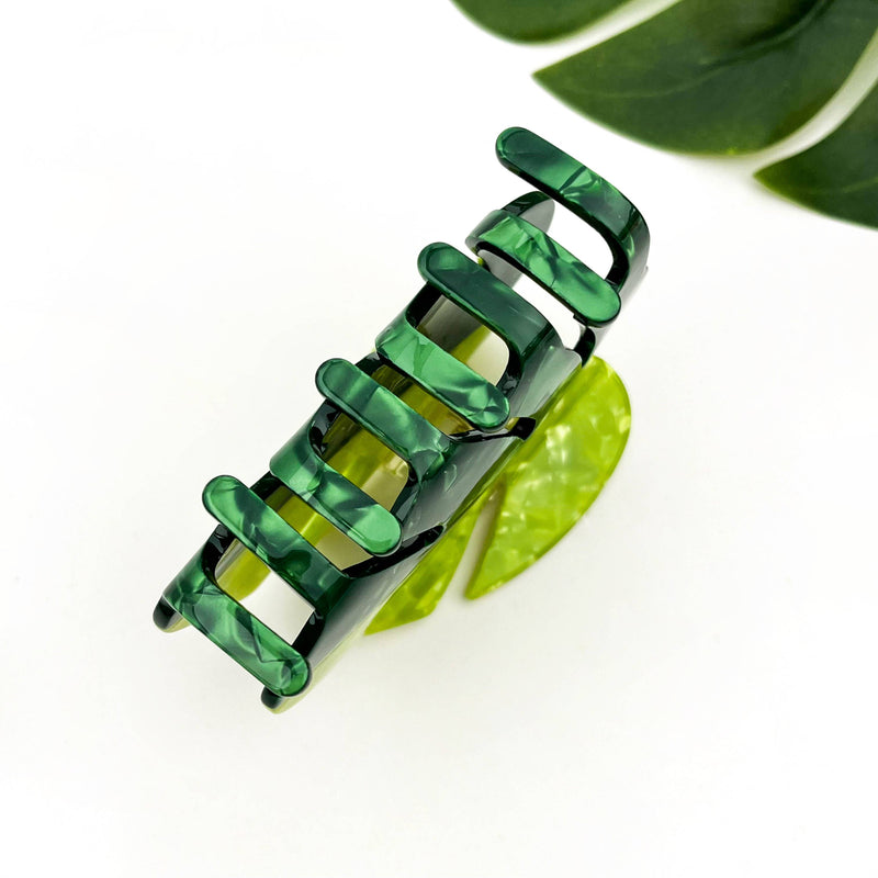 Monstera Leaf Hair Claw Clip – Acetate Edition-zoom-