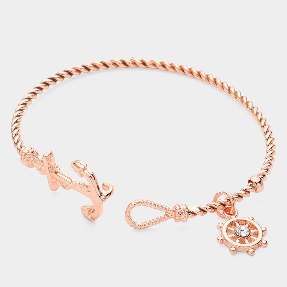 NAUTICAL ANCHOR HELM CHARM HOOK BRACELET-zoom-21