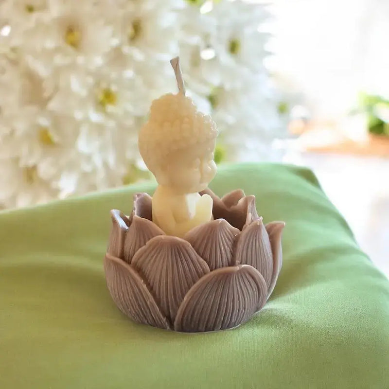 BUDDHA LOTUS BEESWAX CANDLE-zoom-