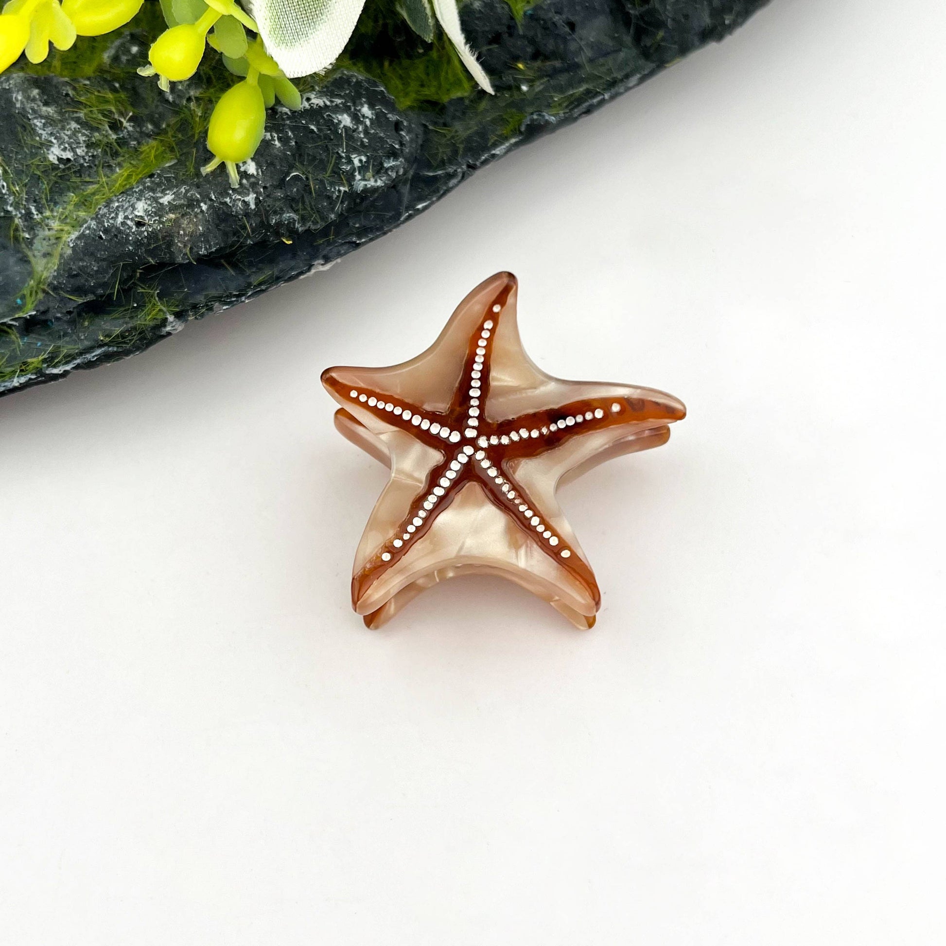 Starfish Hair Clip, Acetate Claw Clip-7