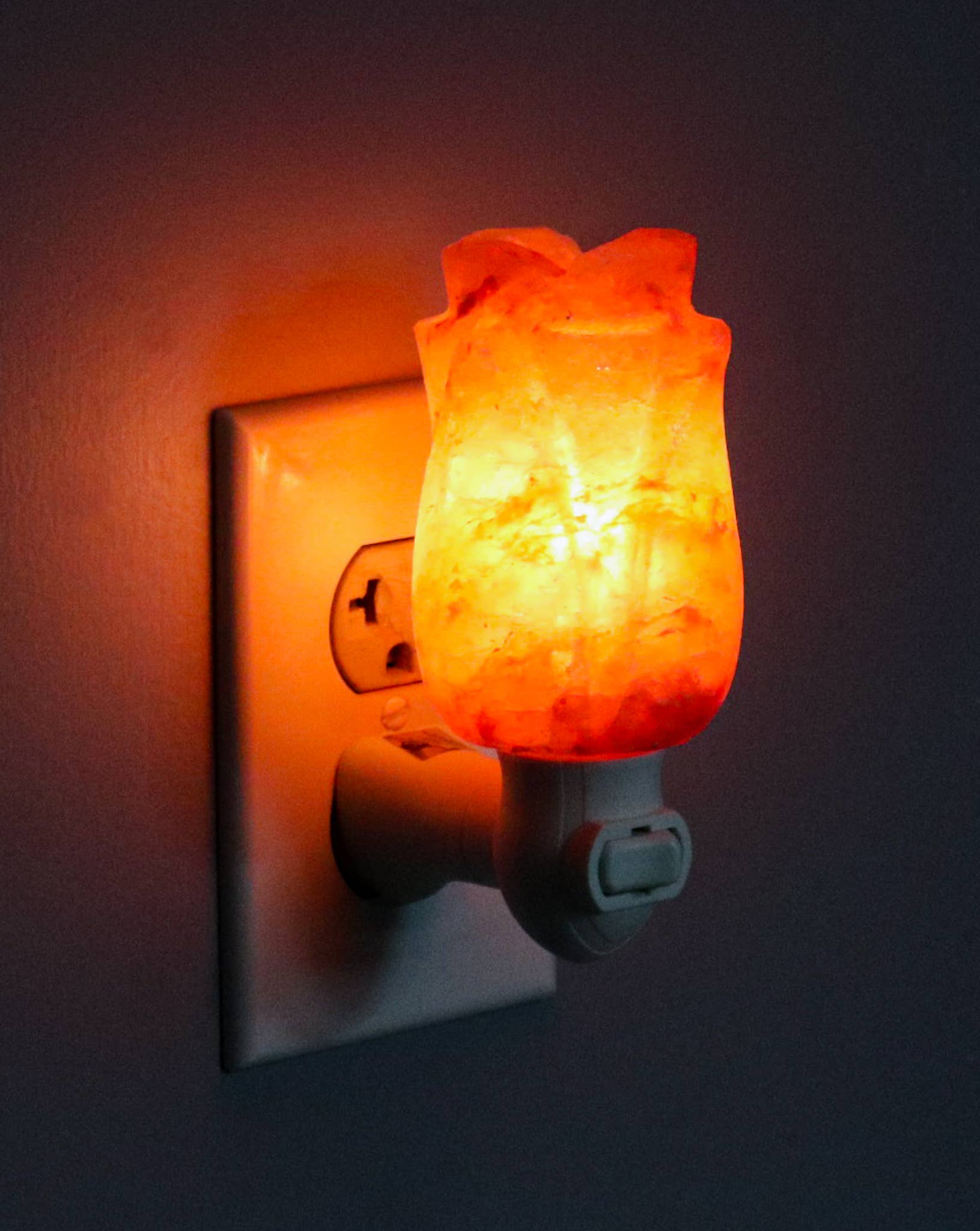 Himalayan Salt Rose Shape Night Light-zoom-3