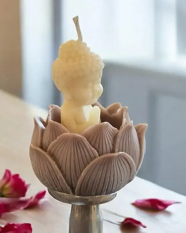 BUDDHA LOTUS BEESWAX CANDLE-zoom-2