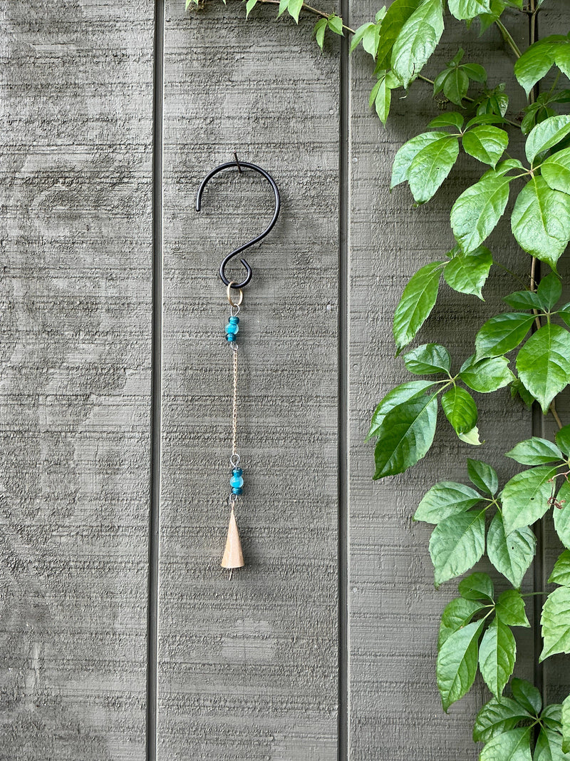 Beaded Bell Chain - Aqua-zoom-