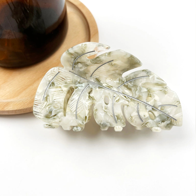 Acetate Leaf Hair Claw Clip-zoom-