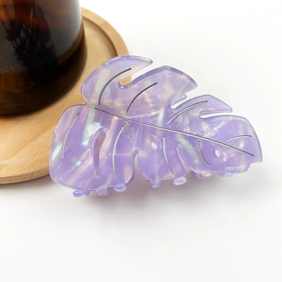 Acetate Leaf Hair Claw Clip-5